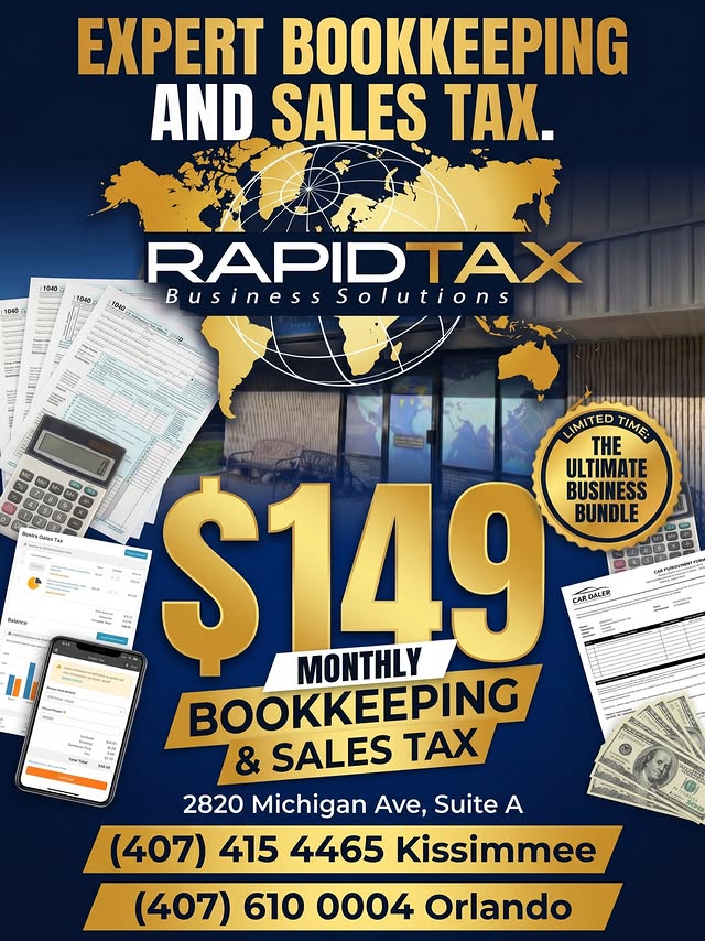 Bookkeeping & Sales Tax Mensual $149